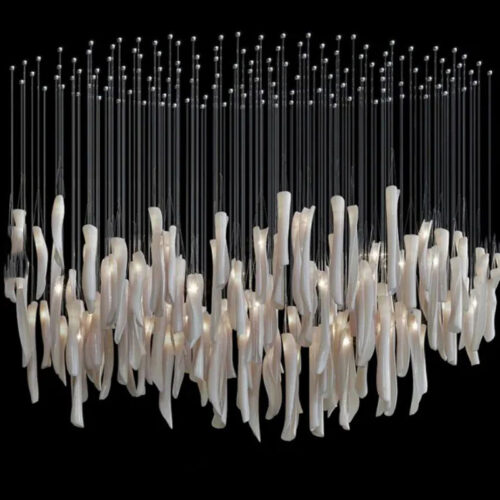 Custom LED Chandelier Lamp for Living Room Hotel Villa