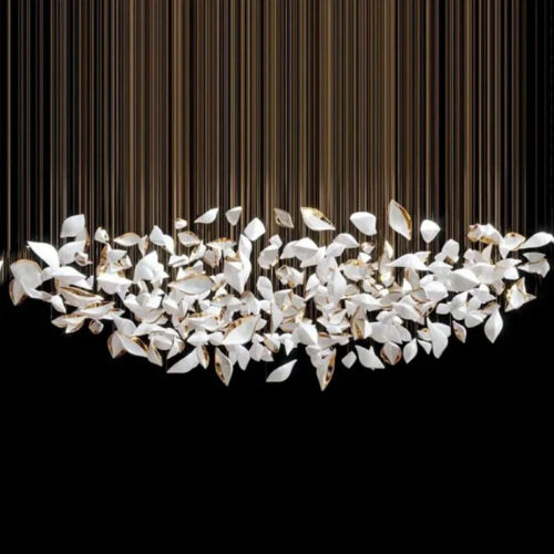 Luxury LED Chandeliers Lamp for Hotel Lobby High Ceilings