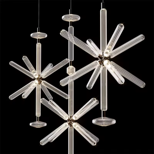 Modern Snow Glass Intelligence Chandelier