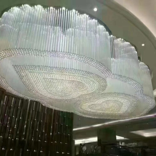 Hot Sale Modern Crystal Chandelier for Hotel Villa Staircase