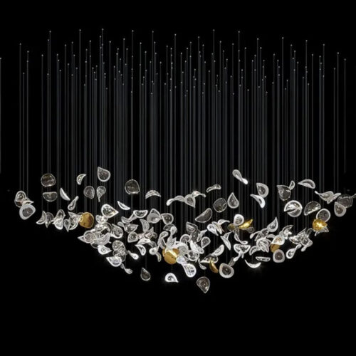 Modern Vivid Shade Chandeliers for Hotel Banquet Hall Project