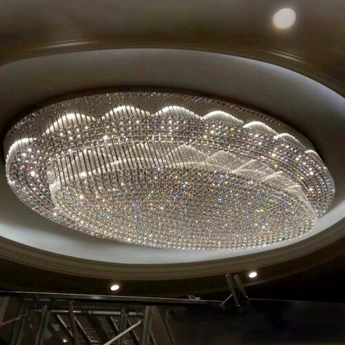 Hot Sale Modern Crystal Chandelier for Hotel Villa Staircase