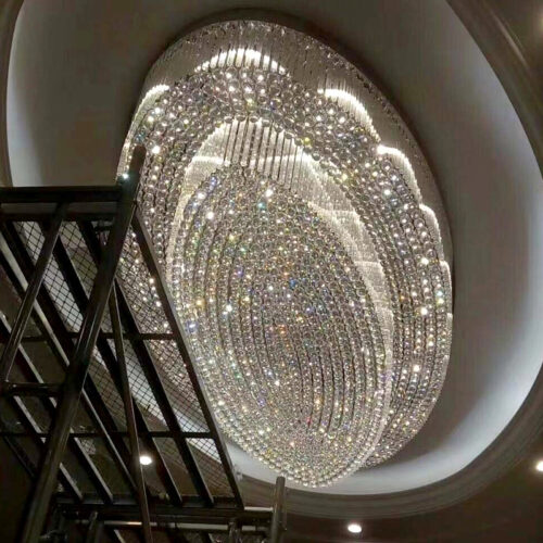 Hot Sale Modern Crystal Chandelier for Hotel Villa Staircase