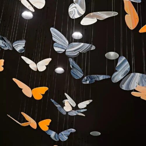 Creative Colorful Butterfly Chandelier for Clothing Shop Cafe