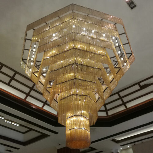 Luxury Crystal Round LED Chandelier for Hotel Dining