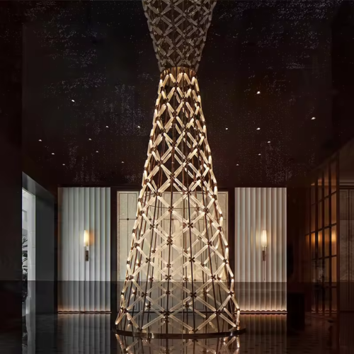 Modern Snow Glass Intelligence Chandelier