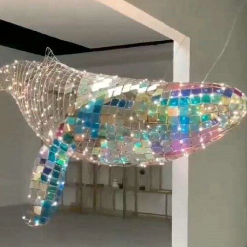 Modern 3D Whale Animals Fishes Modeling Decoration Lights