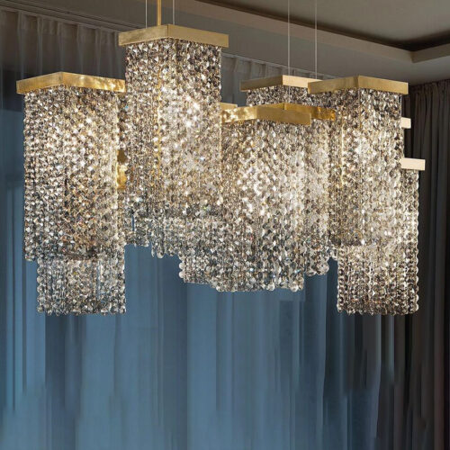 Luxury Crystal Round LED Chandelier for Hotel Dining