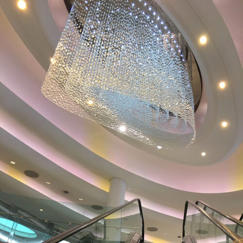 Art Glass Chandelier for Hotel Lobby and Shopping Mall Department