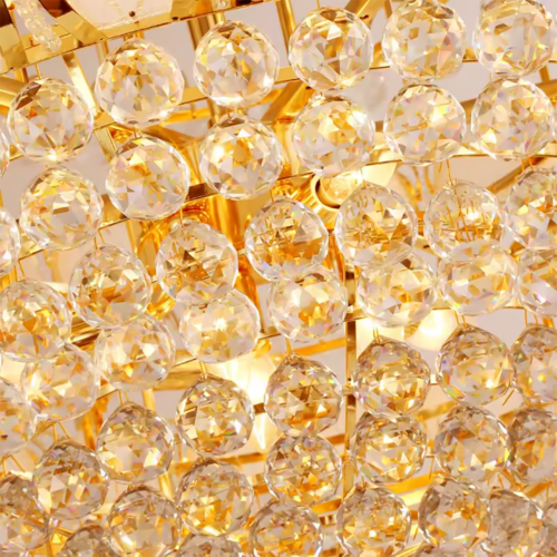 Luxury Gold Lotus Flower K9 Crystal Chandelier Wholesale