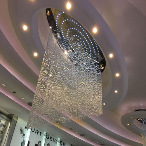 Art Glass Chandelier for Hotel Lobby and Shopping Mall Department