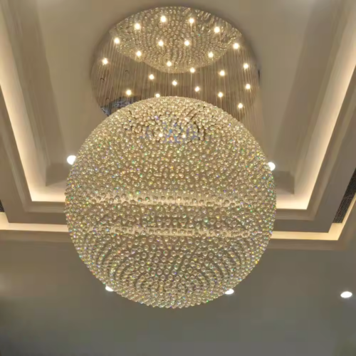 Custom Large Round Ceiling Chandelier for Hotel Projects