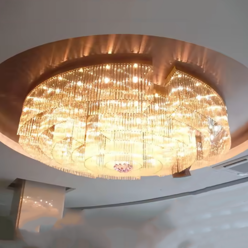 Custom Large Hotel Lobby Ceiling Light for Banquet Halls