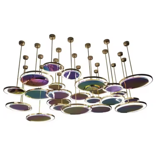 Round Ceiling Hanging Light for Colorful Fashion Living and Dining Rooms