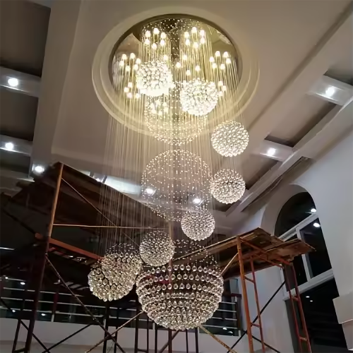 Custom Large Round Ceiling Chandelier for Hotel Projects