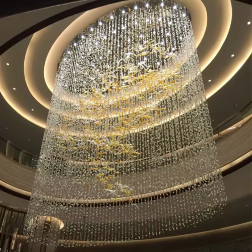 Art Glass Chandelier for Hotel Lobby and Shopping Mall Department