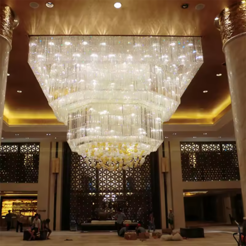 European Style Indoor Hanging Chandelier for Villa Hotel Lobby