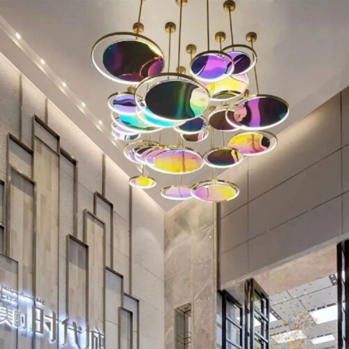 Round Ceiling Hanging Light for Colorful Fashion Living and Dining Rooms