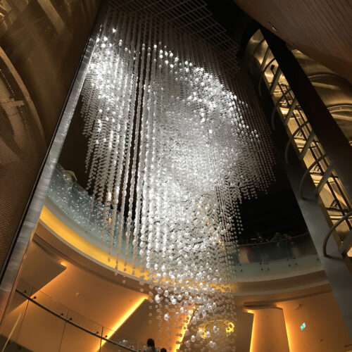 Modern Glass Chandelier for Large Hotel Lobby Weddings