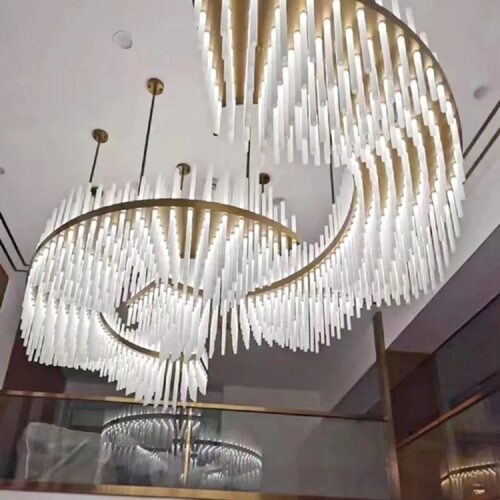 Elegant Hanging Chandelier Lighting for Luxury Hotel Hall Reception