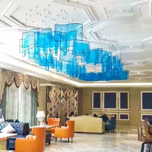 Modern Acrylic Chandeliers with Creative Minimalist Art