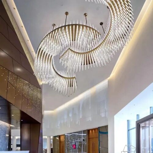 Elegant Hanging Chandelier Lighting for Luxury Hotel Hall Reception