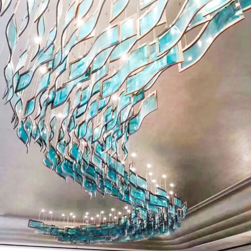 Modern Acrylic Chandeliers with Creative Minimalist Art