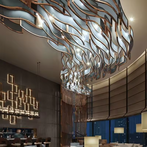 Modern Acrylic Chandeliers with Creative Minimalist Art