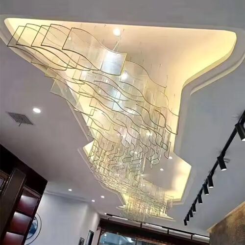 Modern Acrylic Chandeliers with Creative Minimalist Art