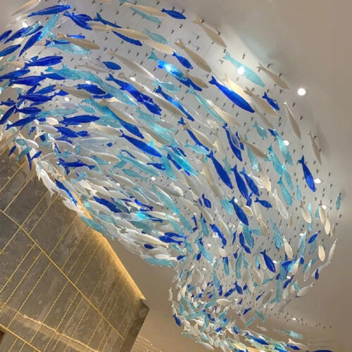 Customized Little Fish Design Pendant Lights for Hotel Living Room