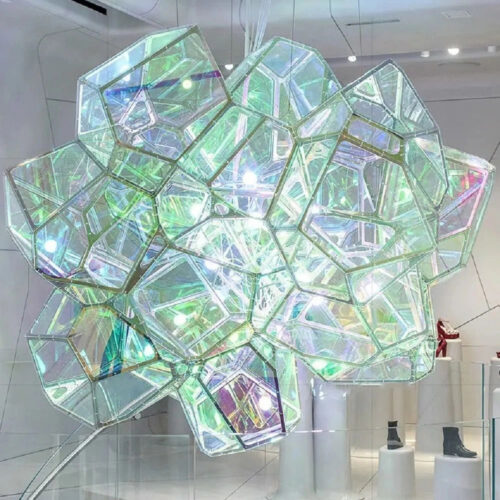 Geometric Square Steel Light