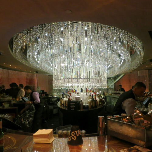 Custom Crystal LED Hanging Chandelier for Villa Hotel Lobby Bar