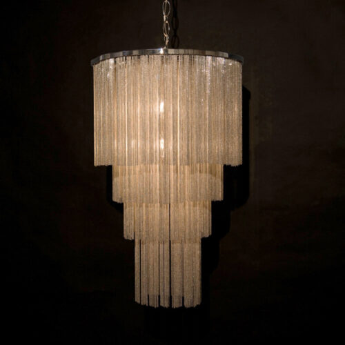 Custom Post-Modern Tassel Chain Chandeliers for Unique Lighting