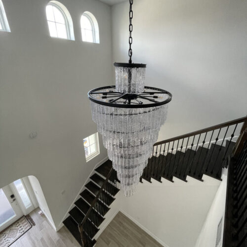 Stylish Round Glass Chandelier