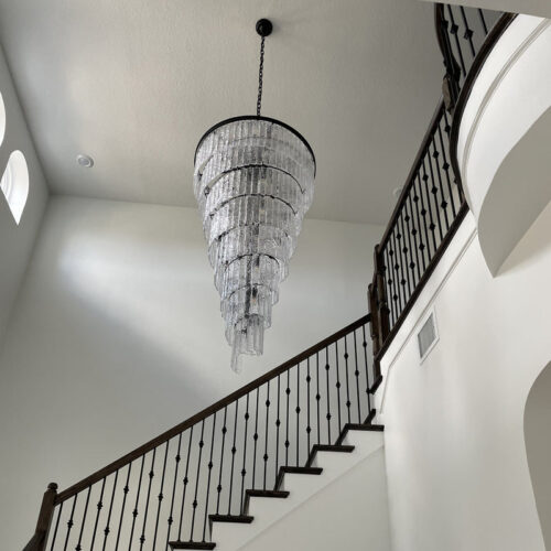 Stylish Round Glass Chandelier