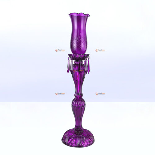 Purple Crystal Candle Holder