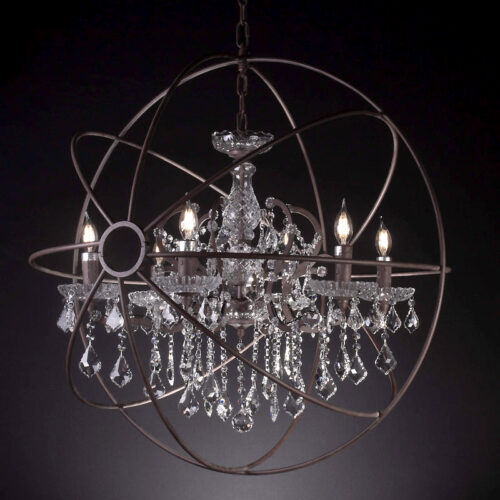 Modern Luxury Smoke Grey K9 Crystal Chandelier