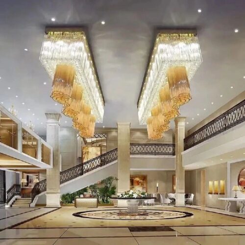 Modern Hotel Lobby Luxury Hanging Lights Ceiling Chandelier