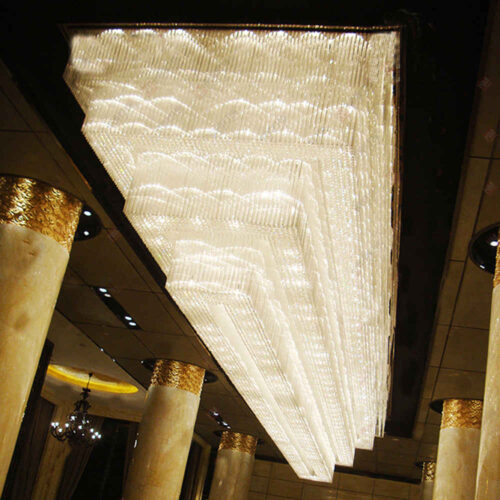 Luxury Flower-shaped Crystal Chandelier for Lobby