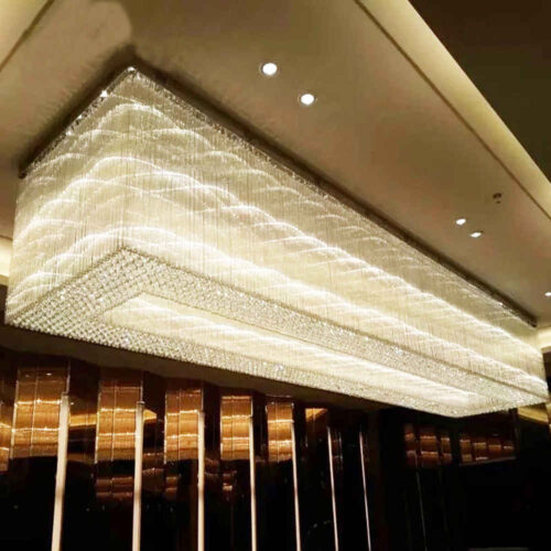 Luxury Crystal Chandelier Ceiling Lamp for Hotel Lobby Villa