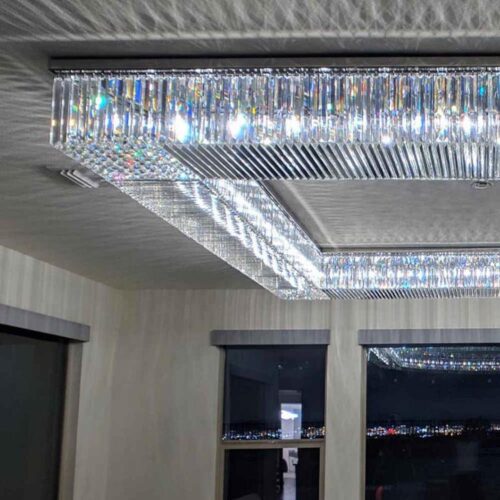 Classic Industrial Crystal LED Chandelier for Hotel Banquet Hall