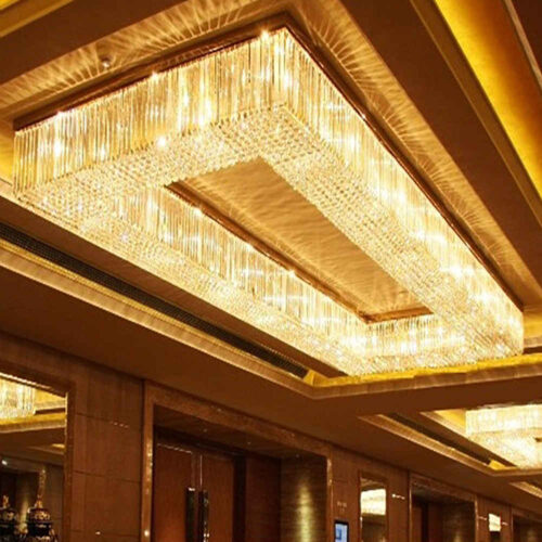 Luxury Crystal Chandelier Ceiling Lamp for Hotel Lobby Villa