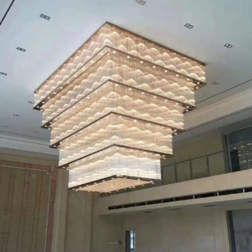 Large Glass Ball Ceiling Chandelier for Hotel Sales Department Wholesale