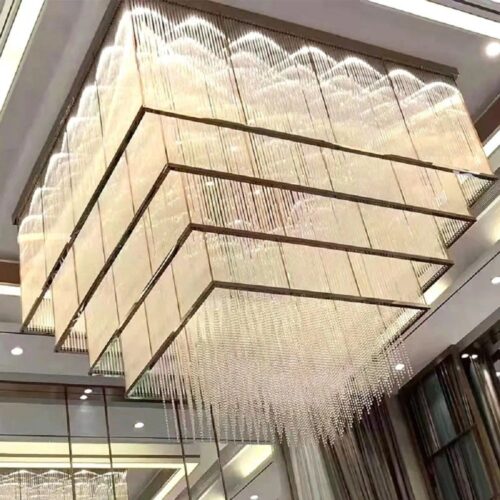 Large Glass Ball Ceiling Chandelier for Hotel Sales Department Wholesale