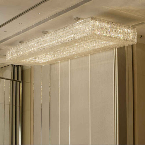 Luxury Crystal Chandelier Ceiling Lamp for Hotel Lobby Villa