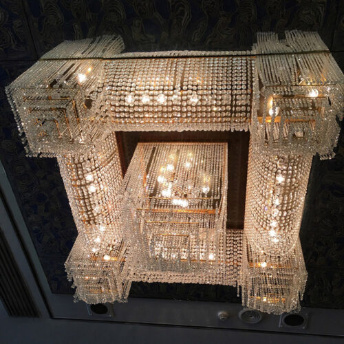 Customized Crystal Rectangular Ceiling Chandelier