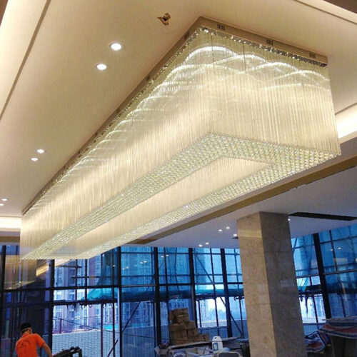 Luxury Crystal Chandelier Ceiling Lamp for Hotel Lobby Villa