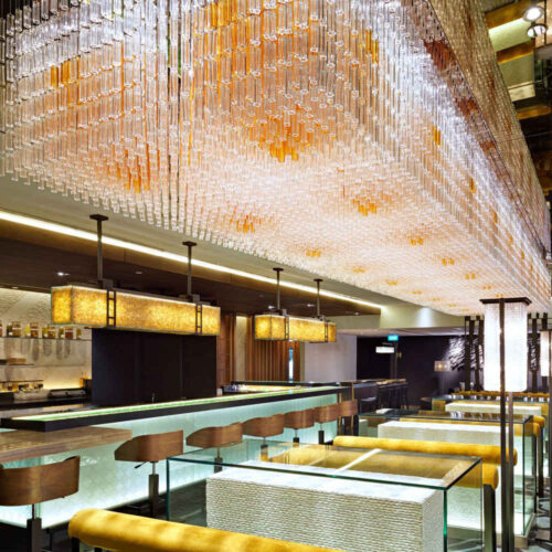 Modern Crystal Rectangle Chandelier for Banquet Hall Hotel