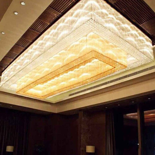 Luxury Crystal Chandelier Ceiling Lamp for Hotel Lobby Villa