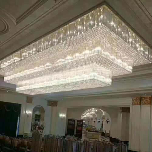 Luxury Crystal Chandelier Ceiling Lamp for Hotel Lobby Villa